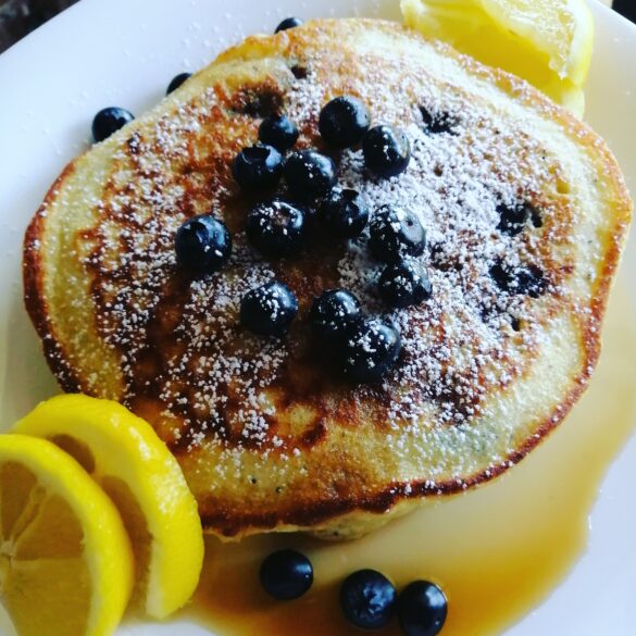 Lemon blueberry pancakes